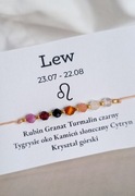 Bransoletka z kamieni naturalnych znak zodiaku LEW 