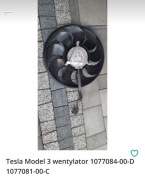 Tesla Model 3 wentylator 1077084-00-D 1077081-00-C
