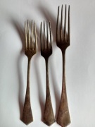 Trzy widelce sztućce Art. Krupp Berndorf