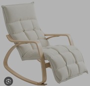 Fotel bujany bialy puszysty