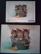 Puzzle Clementoni 500 elementów Kittens and soap (Kotki w kąpieli)