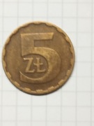 Moneta 5 zł z roku 1984 . PRL .