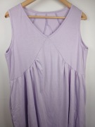 Sukienka damska liliowa M rozkloszowana bez rękawów lekka