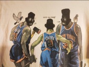 T-shirt koszykarski motyw Vintage XL