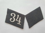 Kragenspigel SS - Patki "34" RZM