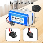 CITYORK Akumulator litowo-jonowy 4000 mAh do Proscenic 850T 850P, do Tikom 