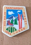 VIII RAJD NARCIARSKO PIESZY 1984 - odznaka  PTTK LUBAŃ