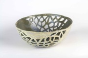 Ręcznie wykonana misa ceramiczna – ażurowa unikatowa Handmade