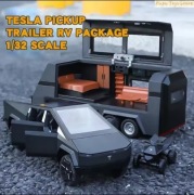 Tesla cybertruck + przyczepa 1:32