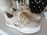 Nowe złote beż sneakersy 39