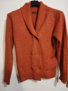 Pomarańczowy sweterek wełna moher xl