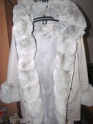 Kurtka Parka ocieplana zimowa kaptur sztuczne futerko r 40/L