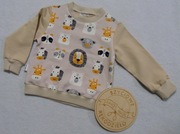 Bluza zwierzaki na beżu r.92