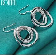 Kolczyki srebrne koło