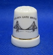 Naparstek Kolekcjonerski Porcelanowy - Golden Gate Most San Francisco
