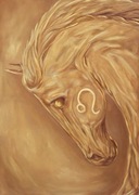 OBRAZ KOŃ, ZNAK ZODIAKU LEW