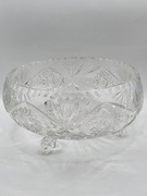 Kryształowa misa na trzech nóżkach PRL