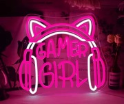 GAMER GIRL neon LED lampka dla gracza dziewczyny 