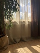 Firany z mgiełki lnianej naturalne 270cm boho