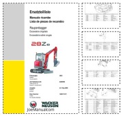 Wacker Neuson 28Z3 Parts Catalog Katalog części Nr. Ser. od AG00506 w górę