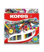 Kores kredki trójkątne 50 kolorów