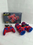 zdalnie sterowany samochód kaskaderski typu "Spider" z kolorowymi światłami