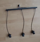 Żyrandol Luminix Chris, czarny, wiszący, 3 żarówki, loft