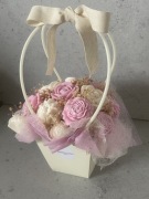 Box prezentowy w torebce – kwiaty z wosku sojowego | od ręki