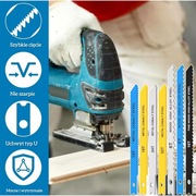 Zestaw ostrzy do wyrzynarki 7 sztuk typ U - brzeszczot