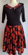 Niepowtarzalne sukienka w maki  Handmade r. 40-42