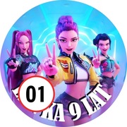 Pan Opłatek na tort - KPOP DEMON HUNTERS ŁOWCZYNIE DEMONÓW