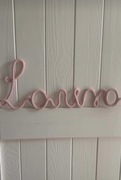 Laura napis imię ze sznurka i drutu, ozdoba pokoju dziecięcego, 5 liter