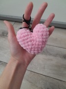 Brelok pluszak zawieszka maskotka serce serduszko Walentynki Handmade 