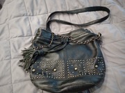 DEENA&OZZY świetna na łańcuszku worek 100% skóra