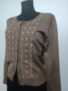 Brązowy sweter kardigan nowy Chelsea & Theodore nowy rozmiar L 40 /42 