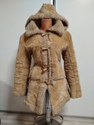 Kożuch damski z kapturem L