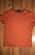 T-shirt Superdry r. 2XL ceglany kr rękaw bawełniany męski 