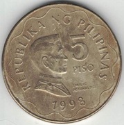 Filipiny 5 piso peso 1998 - 27 mm - nr 2