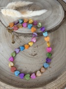 Naszyjnik Rainbow kolorowe serduszka