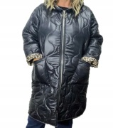 kurtka czarna pikowana z kapturem 4xl 48 50