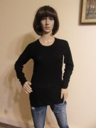 PIERRE ROBERT czarna damska bluzka dzianinowa wełna i tencel_ L/XL