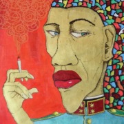 Obraz ręcznie malowany na papierze akryl 