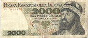 BANKNOT 2000 ZŁ  MIESZKO I.  z 1977 r Nr M 7666452
