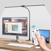 LAMPKA BIURKOWA LED Z PODWÓJNYM RAMIENIEM. HENSAM czarna