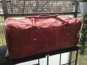 Duża czerwona Torba Podróżna ze skóry naturalnej