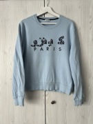 Błękitna bluza Kenzo Paris z napisem po arabsku L