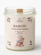 Świeca SOJOWA Prezent na DZIEŃ BABCI + Opakowanie prezentowe GRATIS