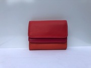 Portfel włoski MyWalit damski mały miękka skóra czerwono - zielony