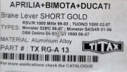 Titax Racing Dźwignia hamulca Ducati Aprilia Bimota
