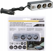 ROZDZIELACZ 3 gniazda zapalniczki + 2x USB